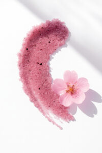 Fotografia reklamowa peelingu kwiat wiśni