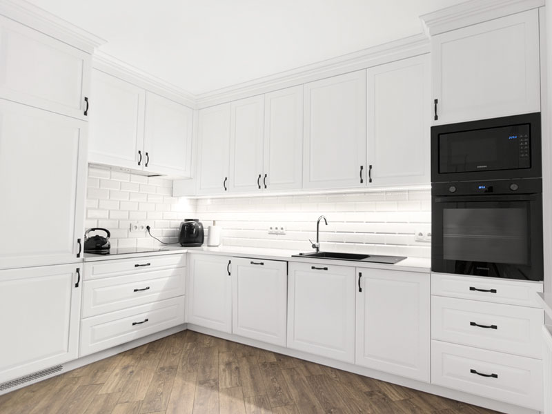 fotografia wnętrza kuchni, meble na wymiar