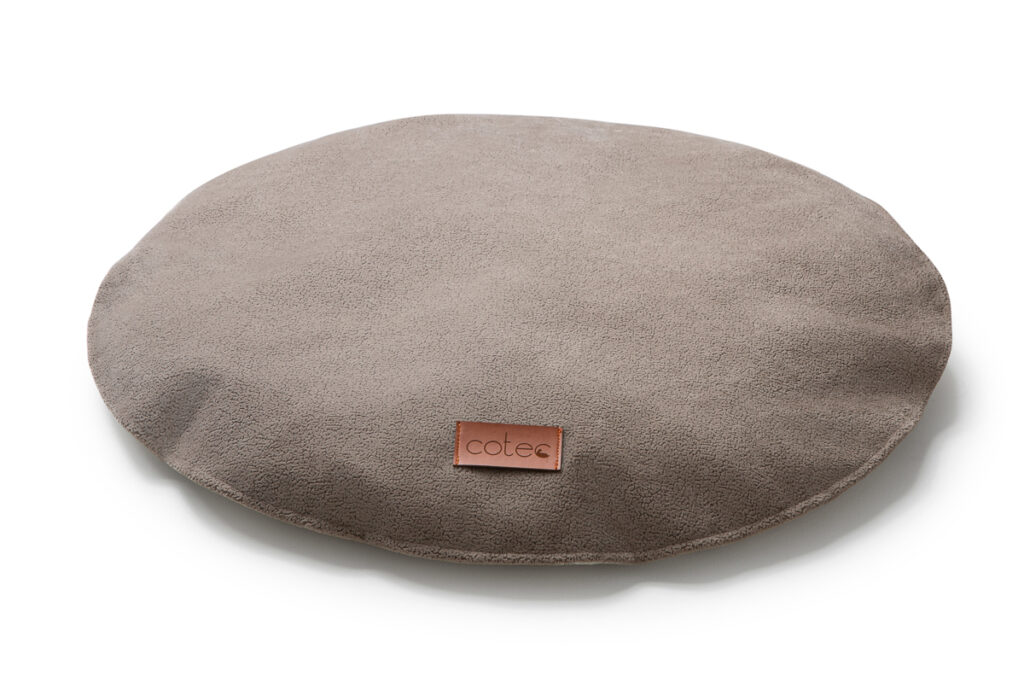 Okrągła poduszka/legowisko dla kota – kolor szary, packshot na białym tle