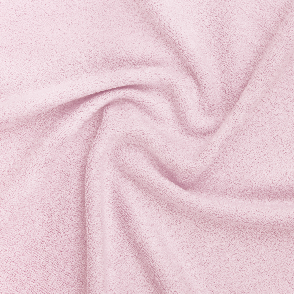 Zbliżenie materiału ręcznika różowego – fotografia produktowa tekstyliów dziecięcych, detal faktury
