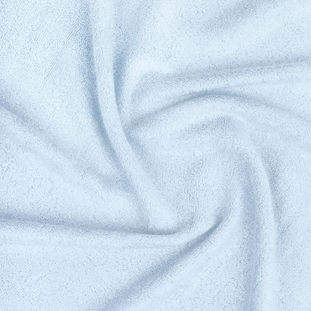 Zbliżenie materiału ręcznika niebieskiego – packshot detalu tkaniny, zdjęcie do e-commerce