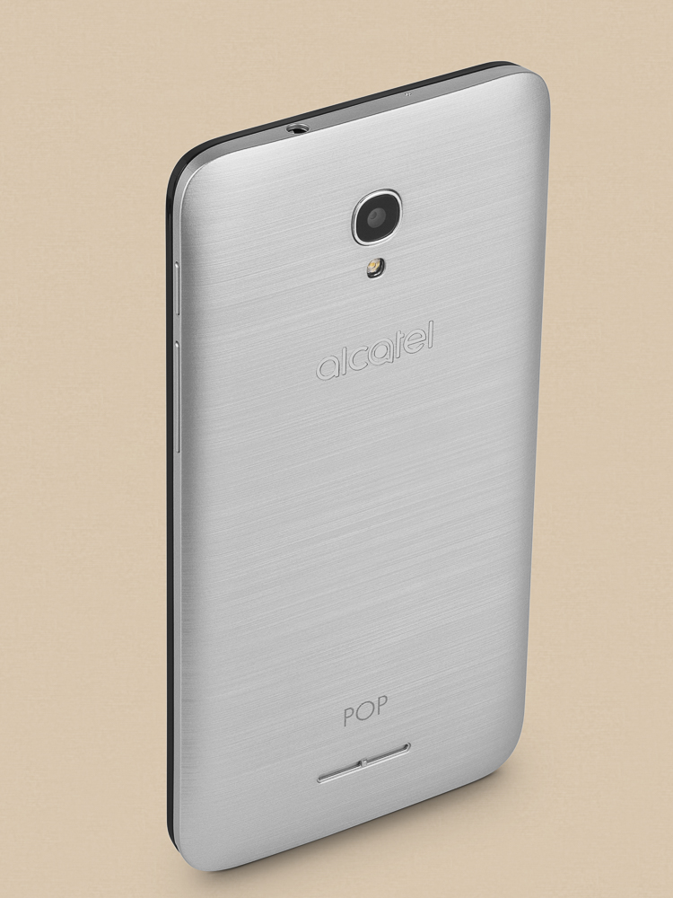 Packshot telefonu Alcatel – zestaw kolorów czarny i złoty, ujęcia do e-commerce