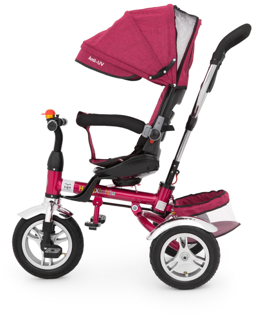 Trójkołowiec dziecięcy z oparciem i podnóżkiem – zdjęcie produktowe do e-commerce