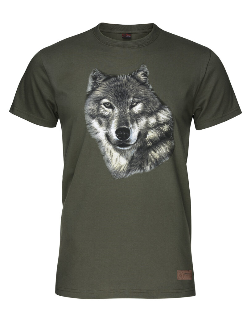 Packshot t-shirt z grafiką wilka – zdjęcia produktowe odzieży gotowe pod listing produktowy