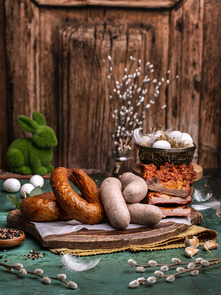 Esencja żurku - tradycyjne ujęcie wielkanocne produktów mięsnych.